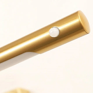 Gold Linear Simple LED Mirror Swing Arm Vanity Light Zawala Image - 10
