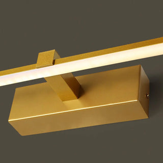 Sleek Linear Bathroom Gold Metal LED Vanity Lights Zawala Image - 12