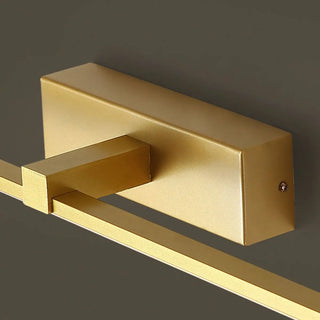 Sleek Linear Bathroom Gold Metal LED Vanity Lights Zawala Image - 13