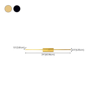Sleek Linear Bathroom Gold Metal LED Vanity Lights Zawala Image - 16