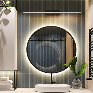 Sleek Linear Bathroom Gold Metal LED Vanity Lights Zawala Image - 4