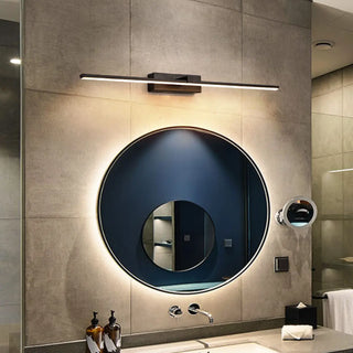 Sleek Linear Bathroom Gold Metal LED Vanity Lights Zawala Image - 5