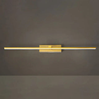 Sleek Linear Bathroom Gold Metal LED Vanity Lights Zawala Image - 6