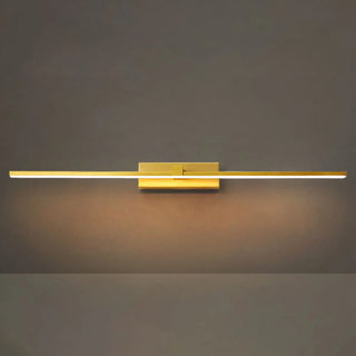 Sleek Linear Bathroom Gold Metal LED Vanity Lights Zawala Image - 8