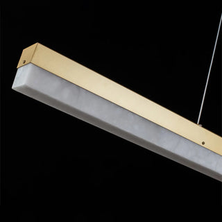 ZOWALA - Modern Gold Marble Rectangle Island Light Image - 11