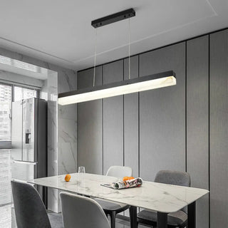 ZOWALA - Modern Gold Marble Rectangle Island Light Image - 4