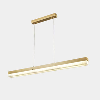 ZOWALA - Modern Gold Marble Rectangle Island Light Image - 5