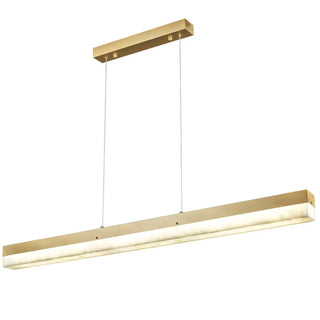 ZOWALA - Modern Gold Marble Rectangle Island Light Image - 9
