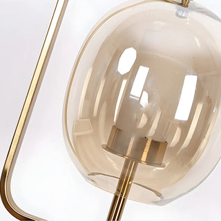 Simple Contemporary Globe Glass Shade Metal Table Lamp Zawala Image - 5