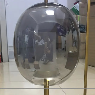 Simple Contemporary Globe Glass Shade Metal Table Lamp Zawala Image - 7