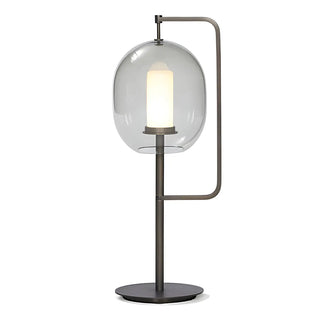 Simple Contemporary Globe Glass Shade Metal Table Lamp Zawala Image - 8