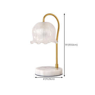 Elegant Flower Glass Shade Candle Warmer Table Lamp Zawala #size