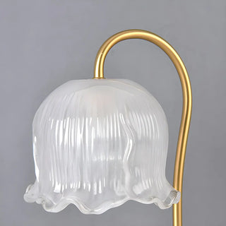 Elegant Flower Glass Shade Candle Warmer Table Lamp Zawala Image - 9