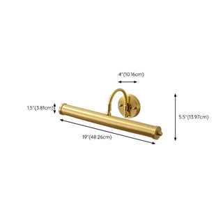 Cylinder Modern Gold Metal Wall Mounted Vanity Light Zawala #size