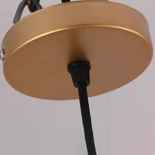 ZOWALA - Modern Red Metal Disc Cylinder Bedroom Pendant Light Image - 12