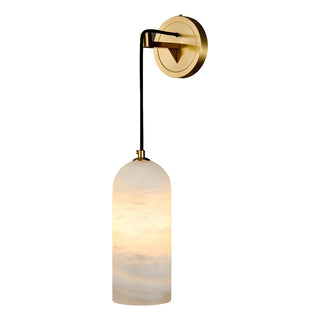 ZOWALA - Modern Gold Metal Stone Cylinder Wall Light Image - 7