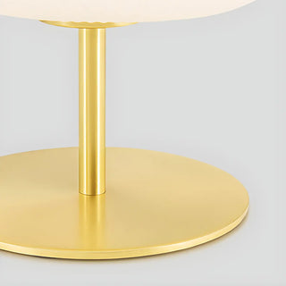 Simple White Lantern Glass Shade Bedside Table Lamp Zawala Image - 6