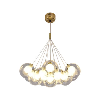 ZOWALA - Gold Frosted Glass Dining Room Multi-Light Bubble Chandelier Image - 11