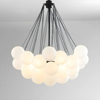 ZOWALA - Gold Frosted Glass Dining Room Multi-Light Bubble Chandelier Image - 3
