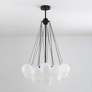 ZOWALA - Gold Frosted Glass Dining Room Multi-Light Bubble Chandelier Image - 4