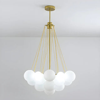 ZOWALA - Gold Frosted Glass Dining Room Multi-Light Bubble Chandelier Image - 5