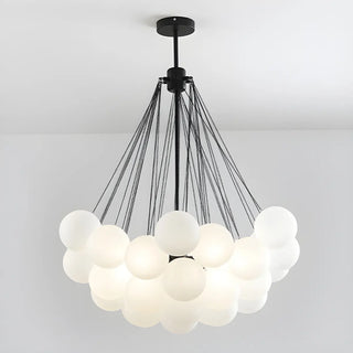 ZOWALA - Gold Frosted Glass Dining Room Multi-Light Bubble Chandelier Image - 6
