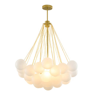 ZOWALA - Gold Frosted Glass Dining Room Multi-Light Bubble Chandelier Image - 9