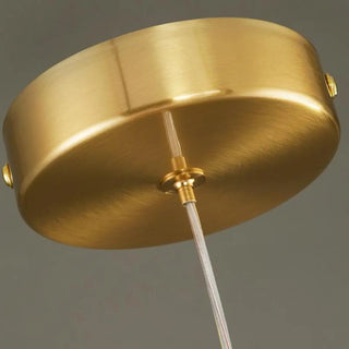 ZOWALA - Modern Gold Oval Acrylic Bedroom LED Pendant Light Image - 10