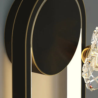 Exquisite White Flower and Oval Metal Wall Sconce Zawala Image - 14