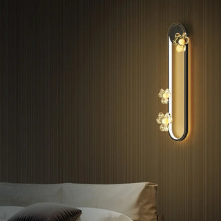 Exquisite White Flower and Oval Metal Wall Sconce Zawala Image - 17