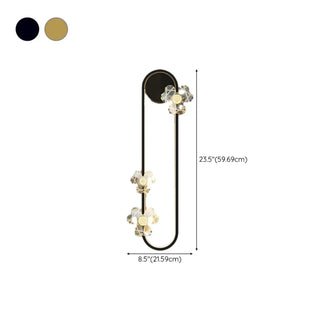 Exquisite White Flower and Oval Metal Wall Sconce Zawala Image - 21