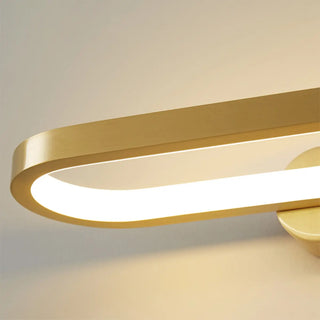 ZOWALA - Modern Gold Oval LED Vanity Wall Light Fixture Image - 10