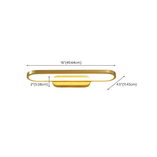 ZOWALA - Modern Gold Oval LED Vanity Wall Light Fixture #size
