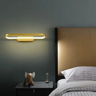 ZOWALA - Modern Gold Oval LED Vanity Wall Light Fixture Image - 2