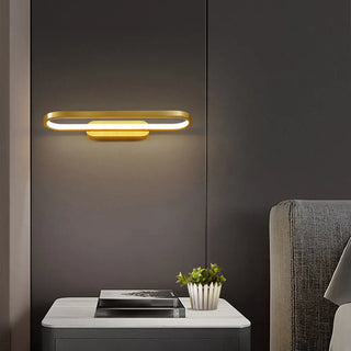 ZOWALA - Modern Gold Oval LED Vanity Wall Light Fixture Image - 3