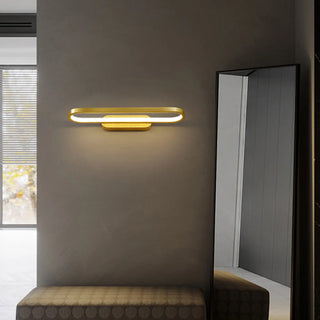 ZOWALA - Modern Gold Oval LED Vanity Wall Light Fixture Image - 4