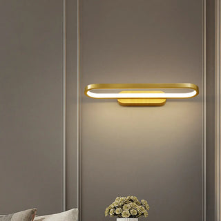 ZOWALA - Modern Gold Oval LED Vanity Wall Light Fixture Image - 6