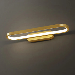 ZOWALA - Modern Gold Oval LED Vanity Wall Light Fixture Image - 7