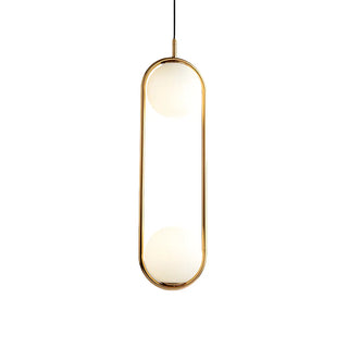 ZOWALA - Modern Bedroom Oval White Frosted Globe Pendant Light Image - 11