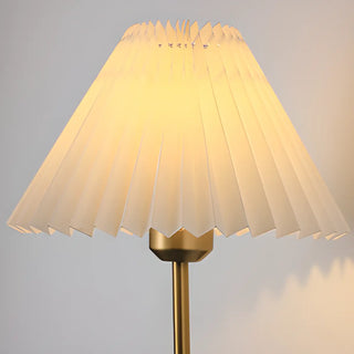 White Pleated Shade Classic Gold Cone Wall Sconce Image - 19
