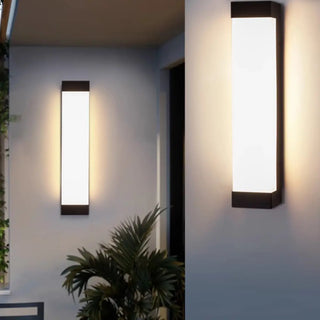 Waterproof Gold Geometric Acrylic Outdoor Wall Sconce Zawala Image - 3