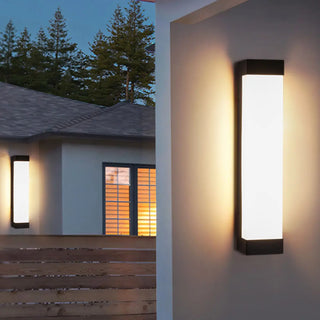 Waterproof Gold Geometric Acrylic Outdoor Wall Sconce Zawala Image - 4