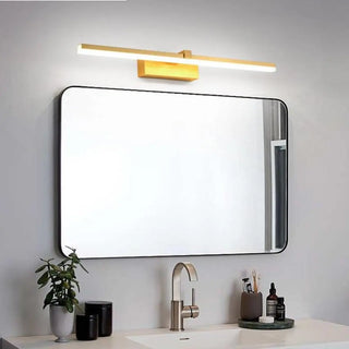 Modern Gold Metal Bar LED Wall Mount Vanity Light Zawala Image - 1