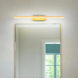Modern Gold Metal Bar LED Wall Mount Vanity Light Zawala Image - 3