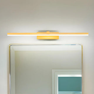 Modern Gold Metal Bar LED Wall Mount Vanity Light Zawala Image - 4