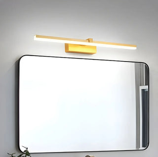 Modern Gold Metal Bar LED Wall Mount Vanity Light Zawala Image - 5