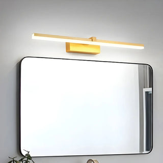 Modern Gold Metal Bar LED Wall Mount Vanity Light Zawala Image - 6