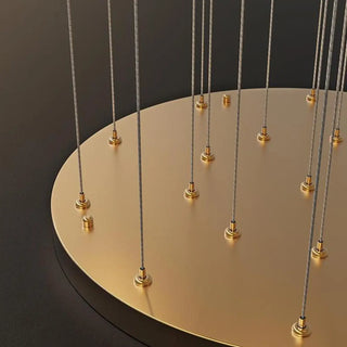 ZOWALA - Modern Gold Rectangular Frame Kitchen Island Pendant Light Image - 13