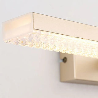Unique Gold Rectangular Acrylic LED Vanity Lights Zawala Image - 10