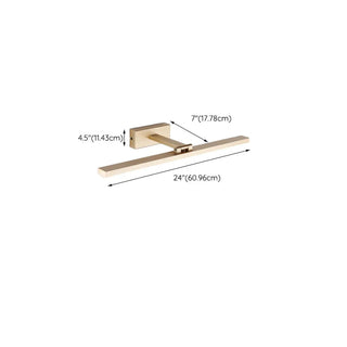 Unique Gold Rectangular Acrylic LED Vanity Lights Zawala #size